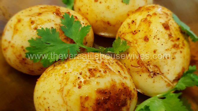 Masala Eggs / Uppu Motte / Devilled Eggs