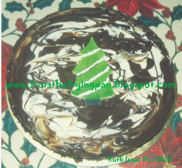 Double Chocolate Marbled Christmas Brownies