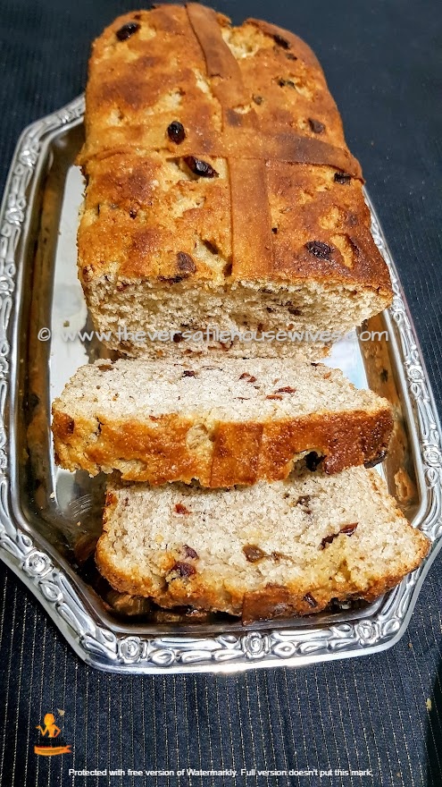 Semolina Hot Cross Bun Loaf