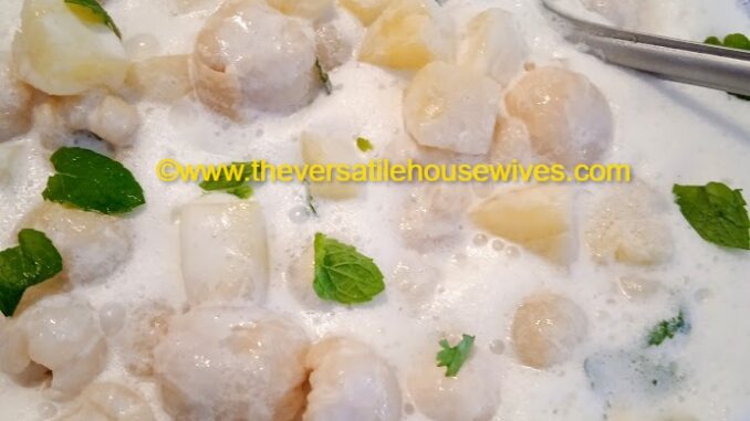Lychees With Coconut Cream