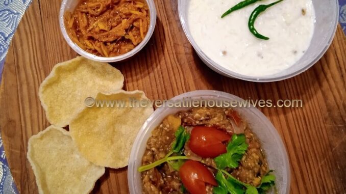 Good Friday Lunch Ganji & Brinjal Ghee Roast