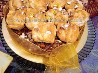 Upside Down Baklava Cake