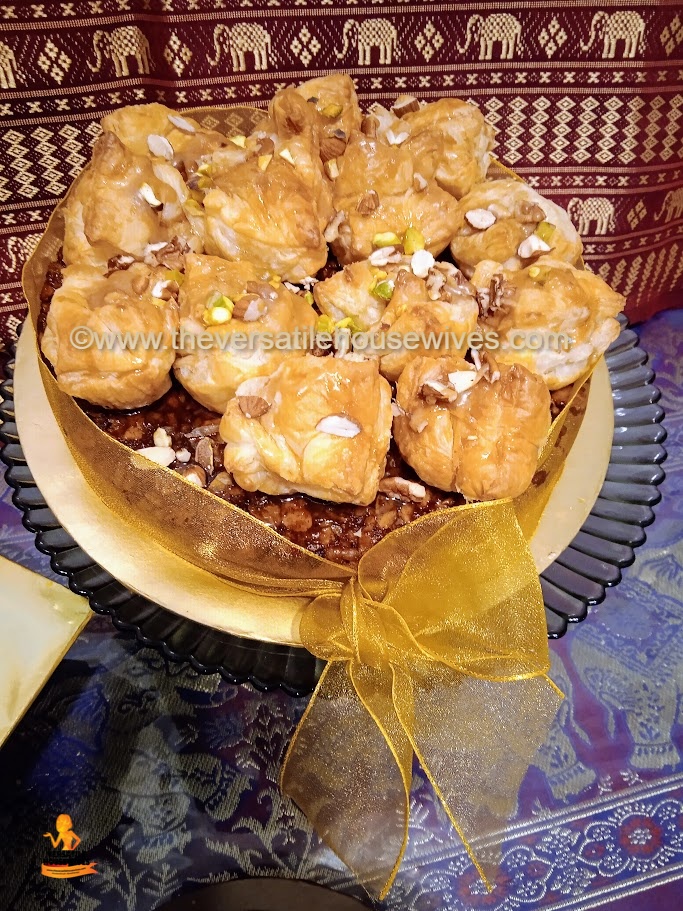 Upside Down Baklava Cake