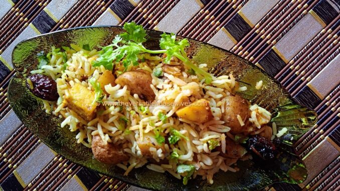 Date, Potato & Paneer Weekend Pulav