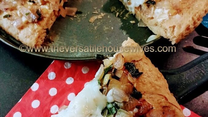 Quinoa Pizza With Cheese, Onions & Cashew Cream