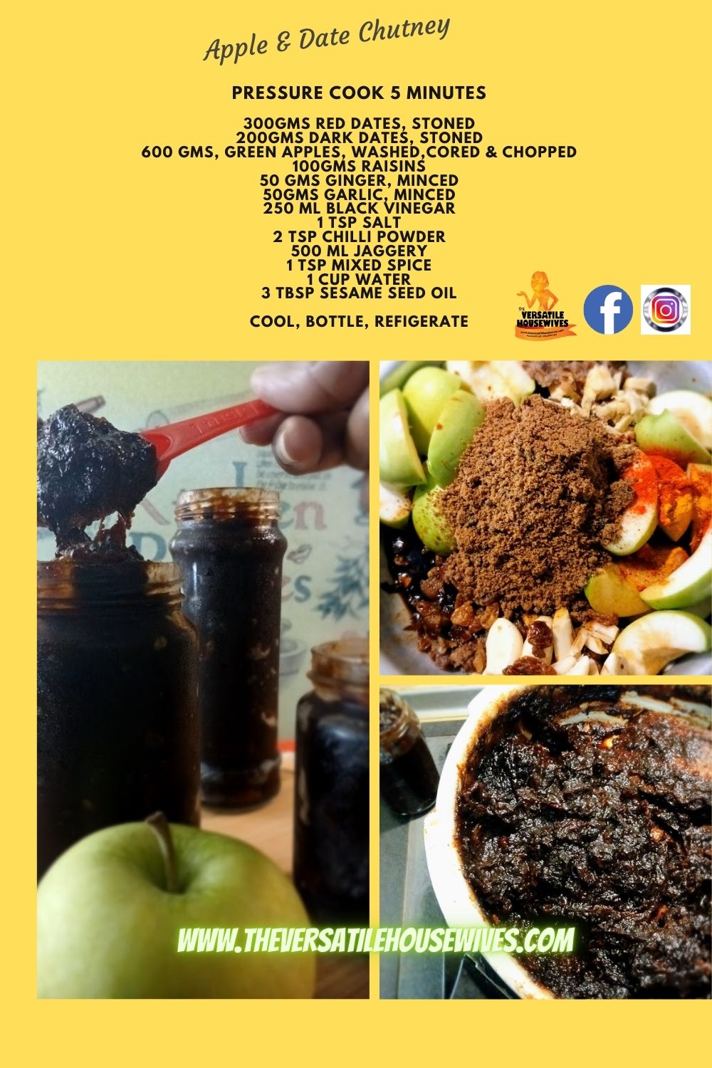 Apple Date Chutney