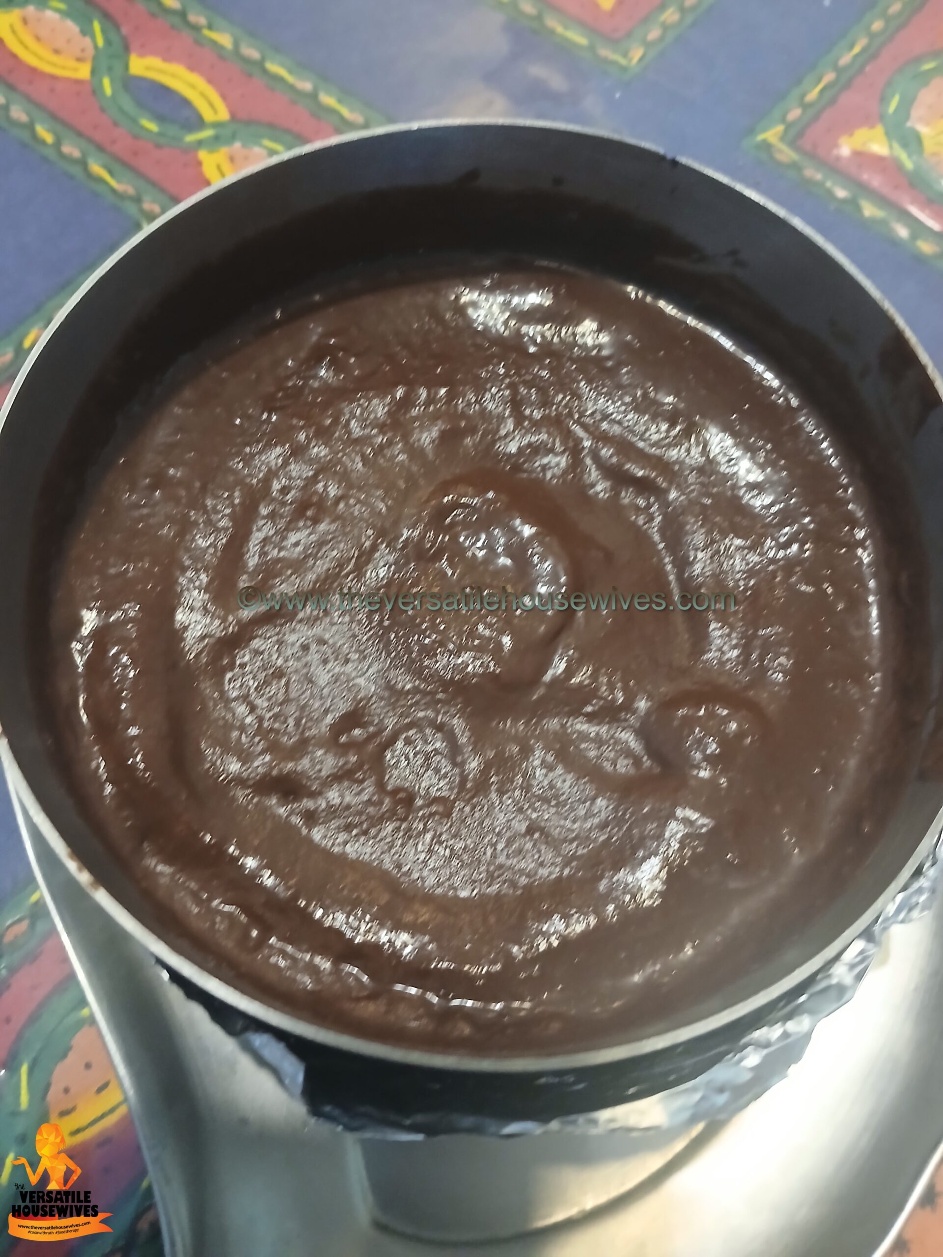 Green apples and dark chocolate ingredients for mousse cake