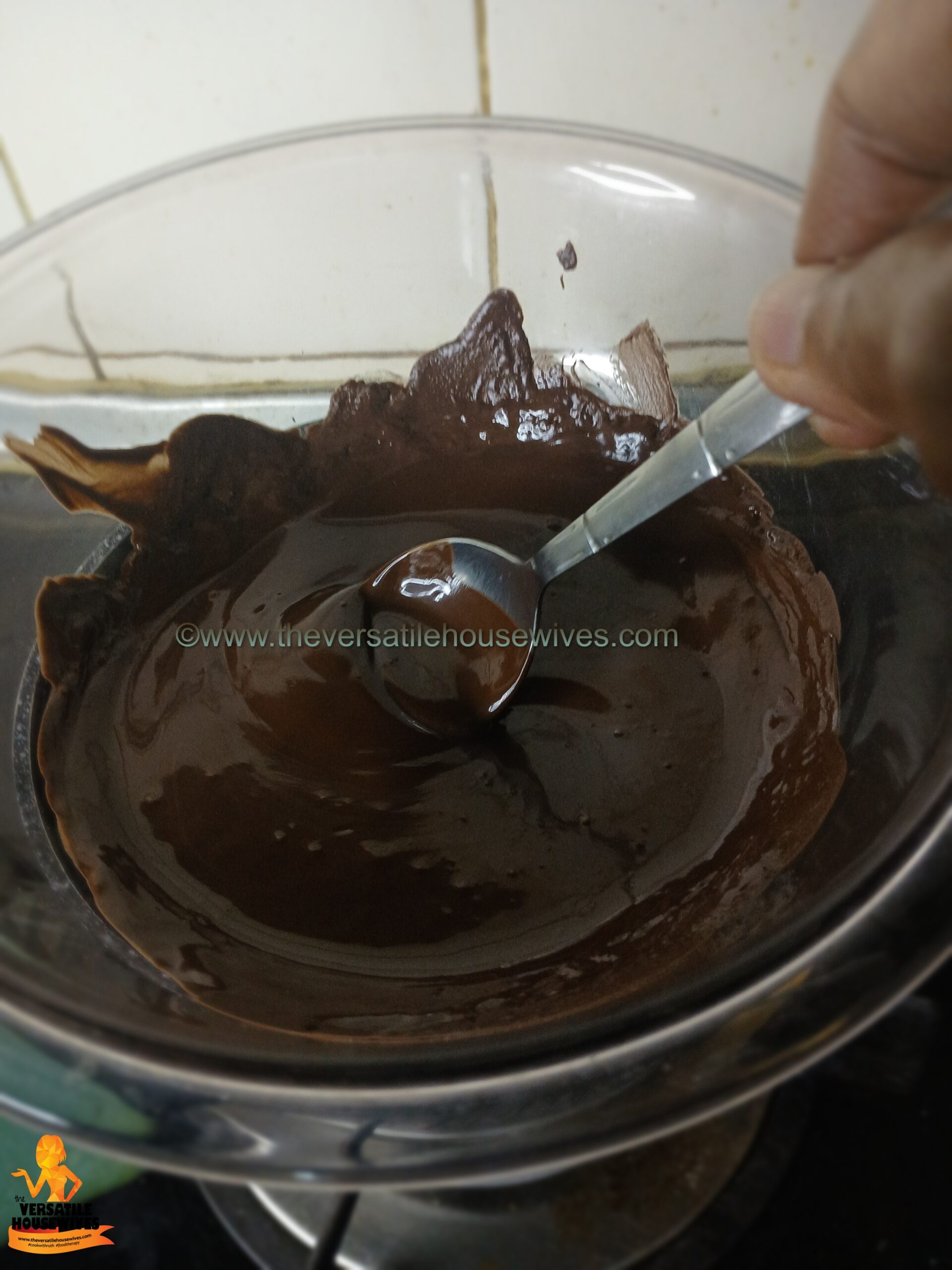 Green apples and dark chocolate ingredients for mousse cake